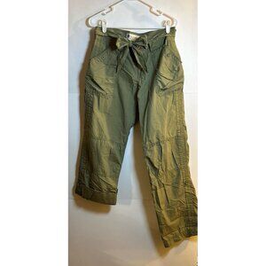 Gap Cargo Pants (size 6) green rollup pants